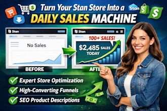 optimize stan store for high converting daily sales funnel