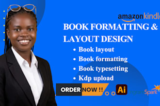 do kdp layout design, book formatting, typesetting print book for kdp publishing