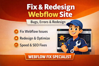 redesign fix or customize webflow website webflow expert