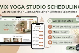 build wix yoga website with booking for fitness and wellness brands