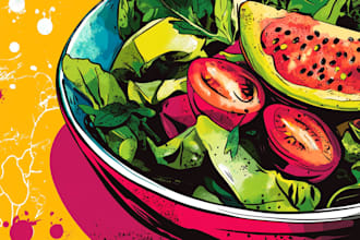 make an amazing food and drink watercolor illustration