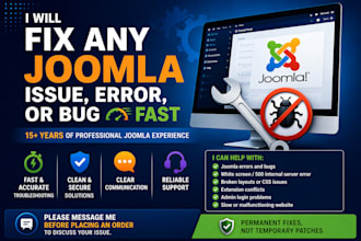 fix joomla errors, bugs, and database issues