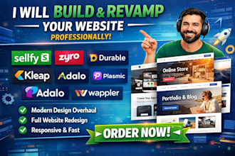 build sellfy zyro durable pixpa kleap website revamp adalo plasmic wappler store