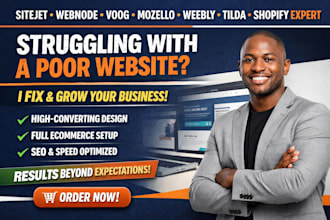 build sitejet webnode voog mozello weebly tilda shopify websites expert