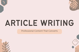 write simple articles and blog posts