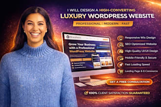design or redesign a luxury wordpress website, business wordpress website design