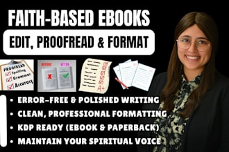 edit, proofread, format faith based ebook, christian devotional prayer book