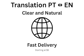 translate portuguese to english, english to portuguese manually professionally