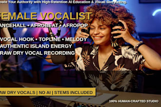 record afrobeat afropop dancehall female vocal hook topline and melody beat