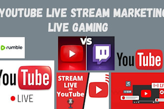 increase youtube live stream video marketing live gaming  streaming