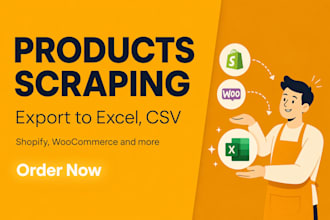 scrape ecommerce product listings to excel or CSV