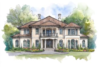 paint watercolor house portrait