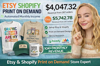 print on demand store, shopify pod store, printify, printful, etsy pod store