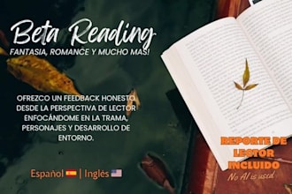 seré tu lectora beta honesta para tu manuscrito