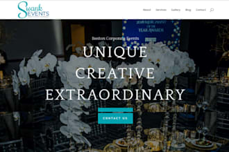 design wix party rental website event planner website event decorator website