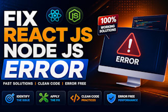 fix react, node and javascript bugs in your web app