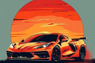 make high quality vector car illustration