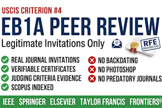 secure legitimate eb1a peer review invitations uscis judging criteria evidence