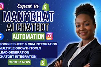build manychat chatbot for instagram and facebook to capture leads