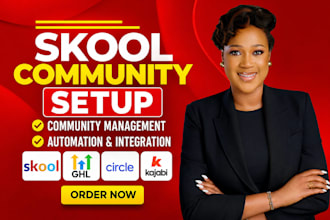do skool community setup, skool community manager, ghl, circle so, kajabi expert