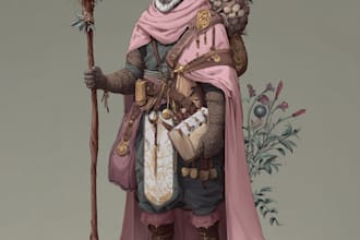 point a dnd character art and dnd fantasy charcter