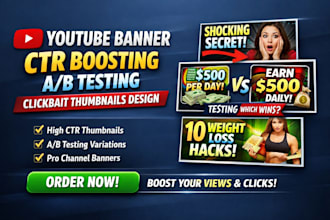 do youtube banner ctr boosting ab testing miniature clickbait thumbnail design