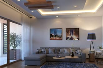 render 3d apartment interior,airbnb living space, cgi tv units,basement entrance