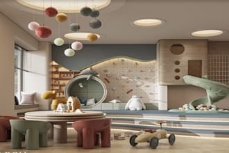 3d design beautiful kids room, teenager room, sensory toddler, playroom