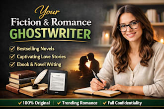 be fiction book ghostwriter,romance ghostwriter, ghost book writer, ebook writer