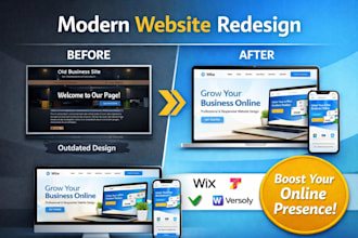 create update redesign versoly website typedream website or wix website