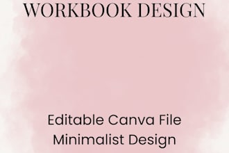design a minimalist mental health workbook or journal in canva