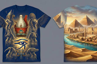 design a minimalist ancient egypt streetwear t shirt