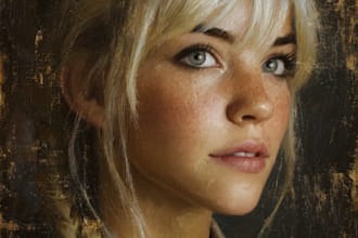 digital portrait painting, oil painting style , portrait