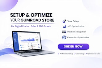 setup and optimize your gumroad store for digital product sales and SEO ranking
