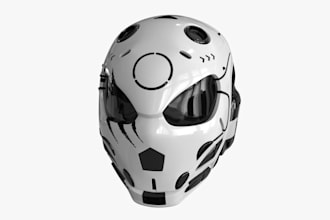 realistic 3d mask modeling rendering and product animation configurator