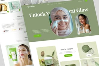 redesign skincare product website, beauty care store, ecommerce beauty website