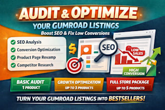 audit gumroad ecommerce digital product seo listing fix low sale conversion rate