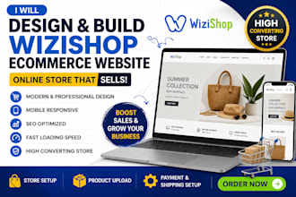 build wizishop ecommerce store design and redesign for better sales