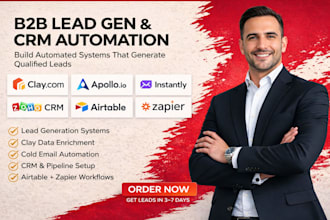 setup clay com, apollo io, zoho crm, instantly ai, airtable, zapier automation