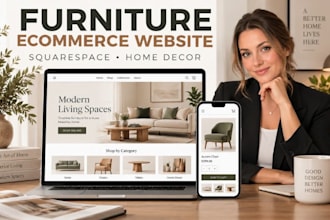 squarespace furniture ecommerce website furniture store home decor website