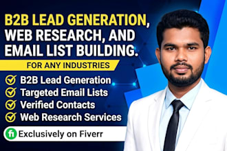 do  b2b lead generation web research and email list building
