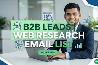 do  b2b lead generation web research and email list building