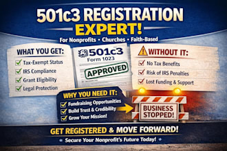 provide 501c3 registration for nonprofit, church and faith based organizations