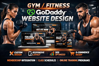 fitness website godaddy personal trainer website design gym website with booking