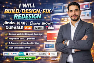 build jimdo ionos canva showit durable duda dorik tilda website design redesign
