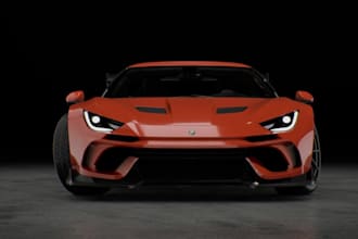 2d drawing to glb file car  model,online vehicle game,4k texture,sportcar design