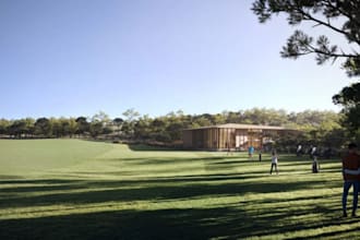 update luxury golf simulator,golf studio design,8k rendering,virtula golf course