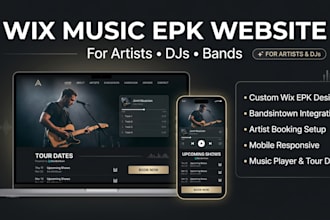 build wix music epk website with brandsintown for artist booking