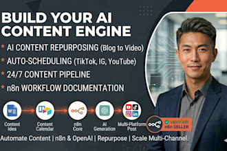 build social media automation system, n8n ai video automation