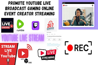 do youtube live stream promotion video marketing live viewers in UK, US
